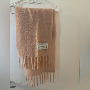 Wilfred Blush Wool Scarf with Fringe